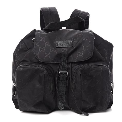 gucci black nylon backpack|real Gucci nylon backpack.